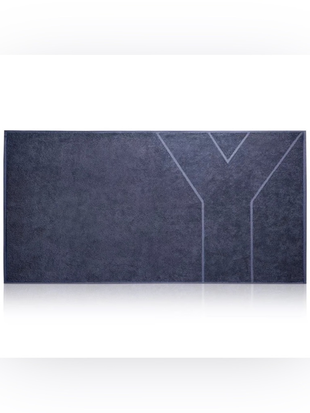 YSL Yves Saint Laurent Dark Navy Bath towel with logo beach gym Y